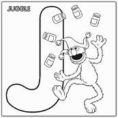 coloriage 1 rue sesame alphabet j